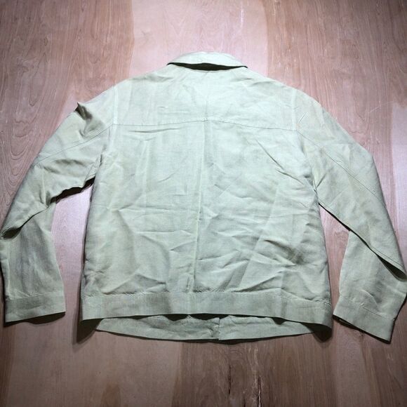 Sigrid Olsen Sport Womens Small Shirt Green Button Up Linen Blend MOP. - Picture 4 of 5